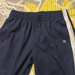 Xersion Boys M 10/12 Navy Quick-Dri Jogger Sweat Pants Side Stripe